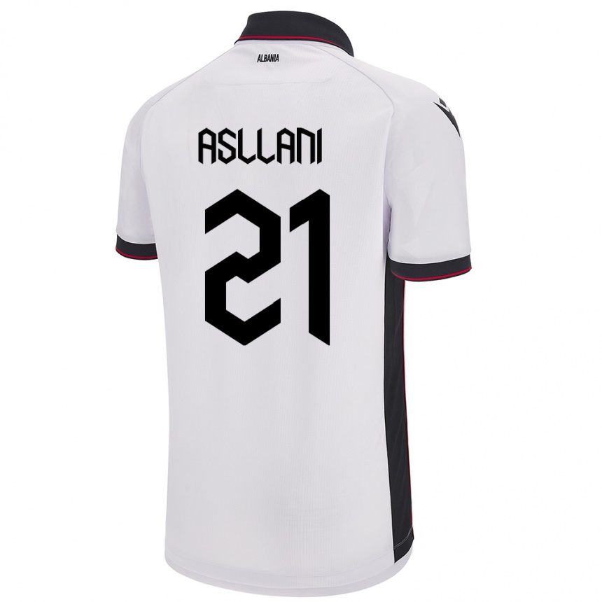 Hombre Fútbol Camiseta Albania Kristjan Asllani #21 Blanco 2ª Equipación 24-26 Argentina