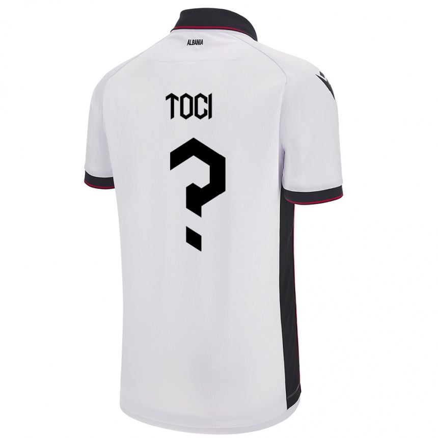 Hombre Fútbol Camiseta Albania Eljon Toci #0 Blanco 2ª Equipación 24-26 Argentina