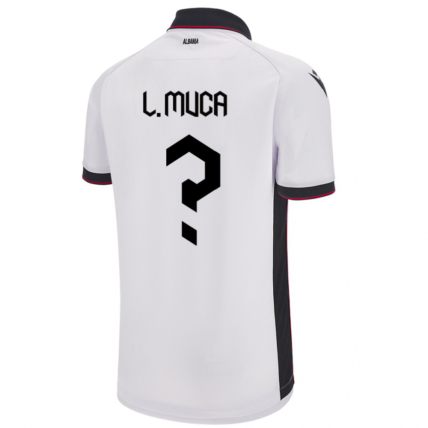 Hombre Fútbol Camiseta Albania Leonard Muca #0 Blanco 2ª Equipación 24-26 Argentina