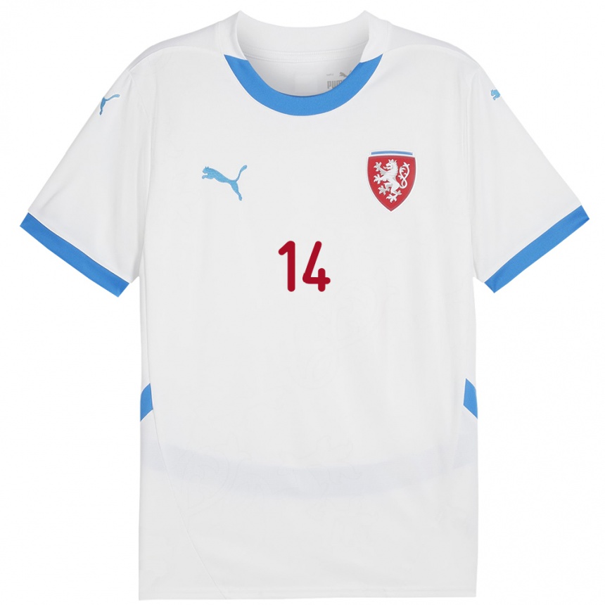 Hombre Fútbol Camiseta Chequia Zdenek Toman #14 Blanco 2ª Equipación 24-26 Argentina