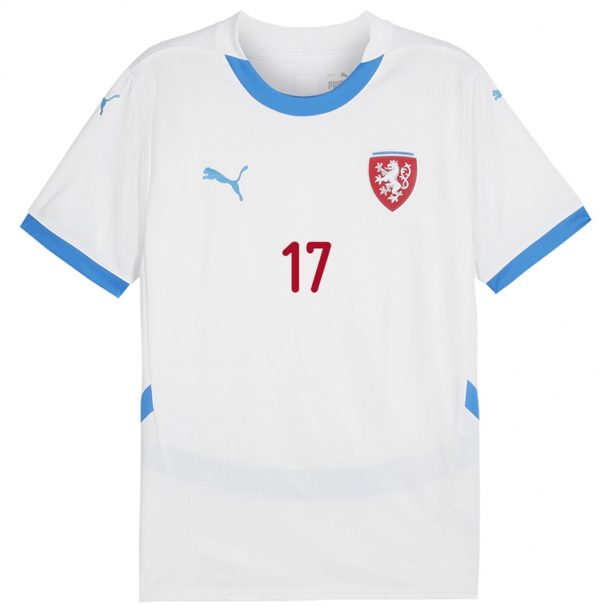 Hombre Fútbol Camiseta Chequia Marek Havran #17 Blanco 2ª Equipación 24-26 Argentina