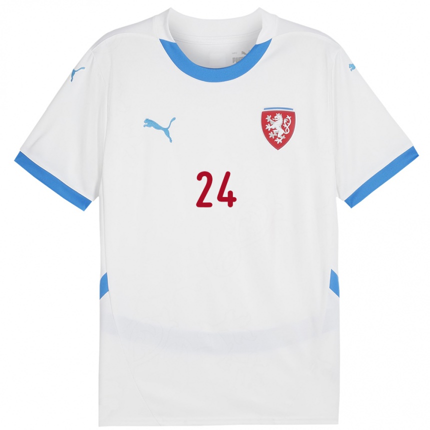 Hombre Fútbol Camiseta Chequia Tomas Vlcek #24 Blanco 2ª Equipación 24-26 Argentina