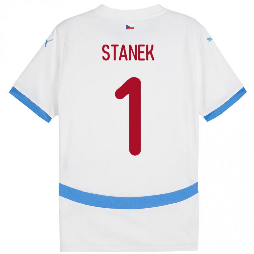 Hombre Fútbol Camiseta Chequia Jindrich Stanek #1 Blanco 2ª Equipación 24-26 Argentina