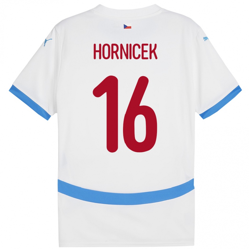 Hombre Fútbol Camiseta Chequia Lukas Hornicek #16 Blanco 2ª Equipación 24-26 Argentina