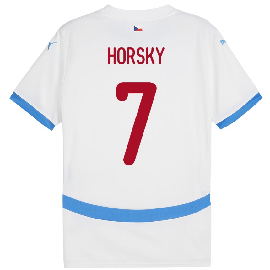 Hombre Fútbol Camiseta Chequia Filip Horsky #7 Blanco 2ª Equipación 24-26 Argentina