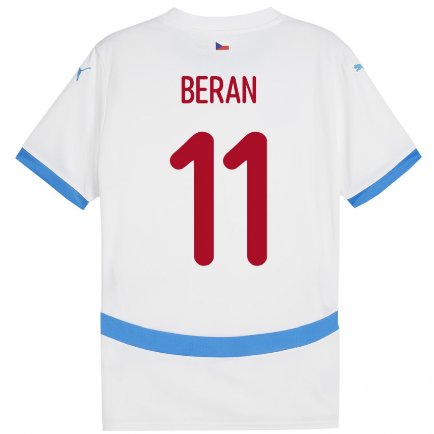 Hombre Fútbol Camiseta Chequia Stepan Beran #11 Blanco 2ª Equipación 24-26 Argentina