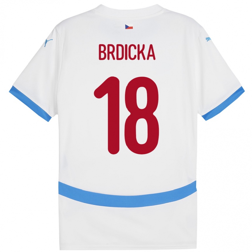 Hombre Fútbol Camiseta Chequia Filip Brdicka #18 Blanco 2ª Equipación 24-26 Argentina