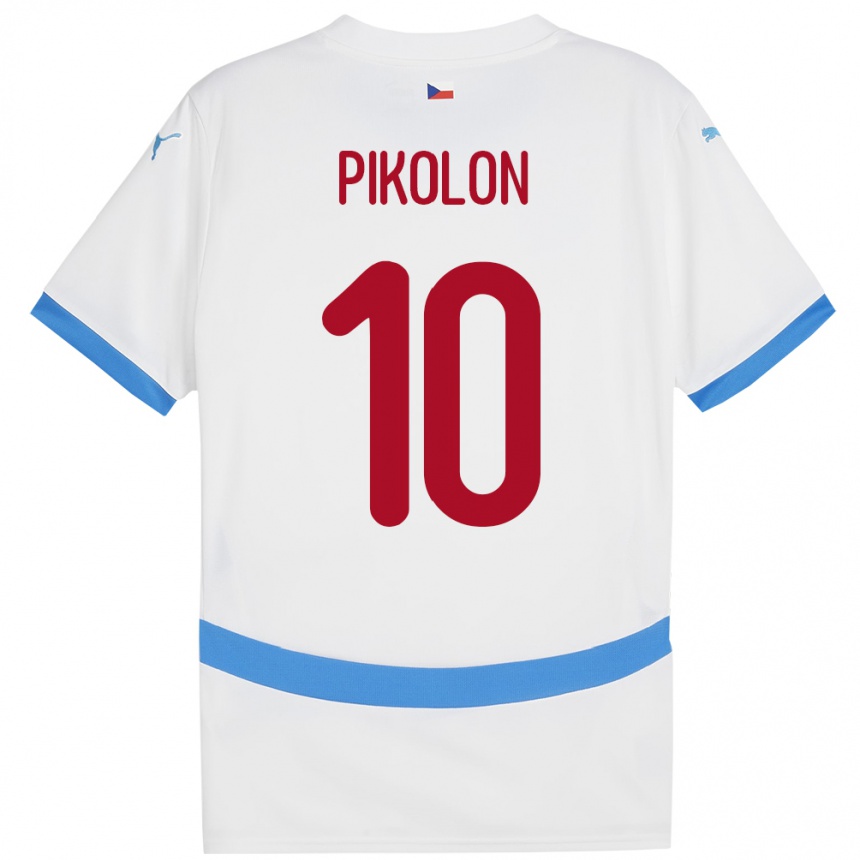 Hombre Fútbol Camiseta Chequia Samuel Pikolon #10 Blanco 2ª Equipación 24-26 Argentina