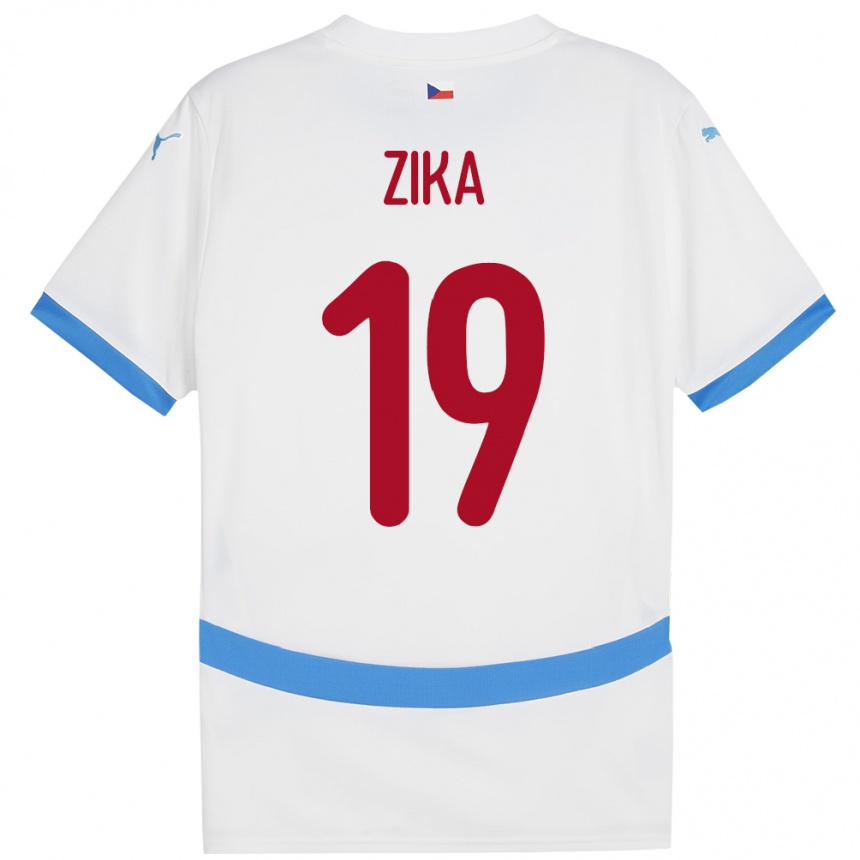 Hombre Fútbol Camiseta Chequia Petr Zika #19 Blanco 2ª Equipación 24-26 Argentina