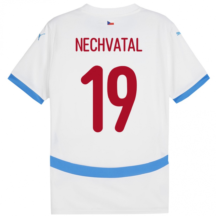 Hombre Fútbol Camiseta Chequia Matyas Nechvatal #19 Blanco 2ª Equipación 24-26 Argentina