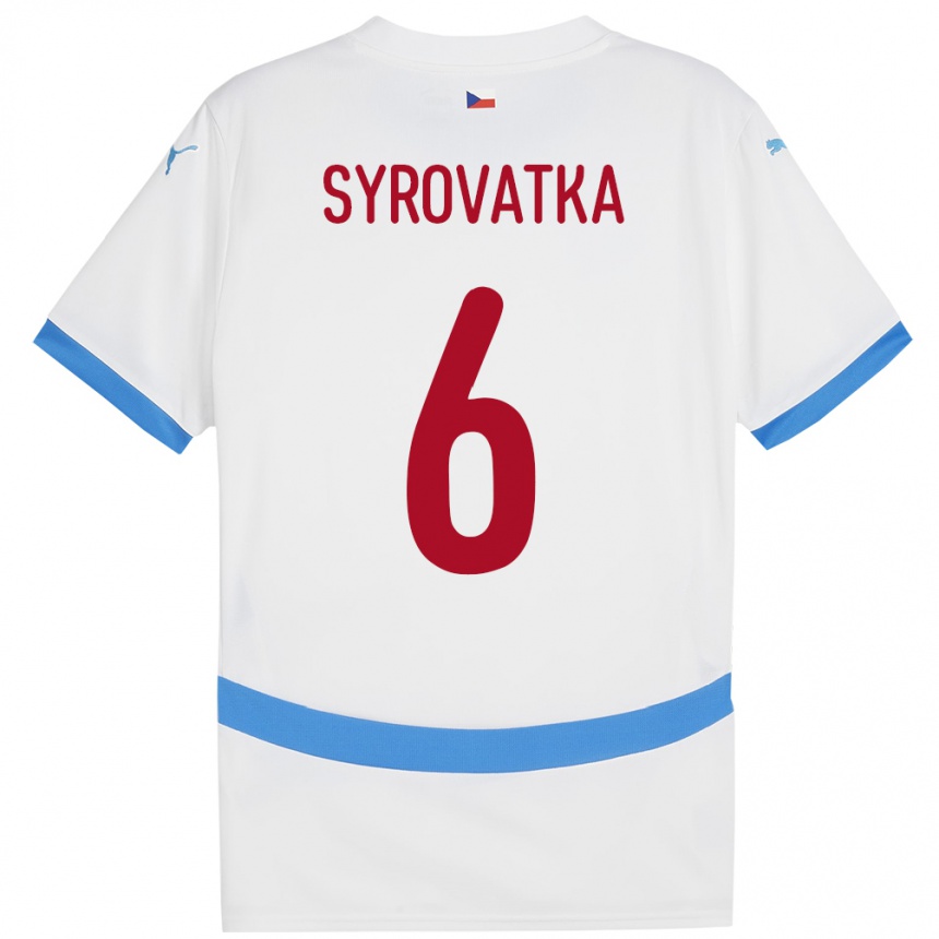 Hombre Fútbol Camiseta Chequia Matyas Syrovatka #6 Blanco 2ª Equipación 24-26 Argentina