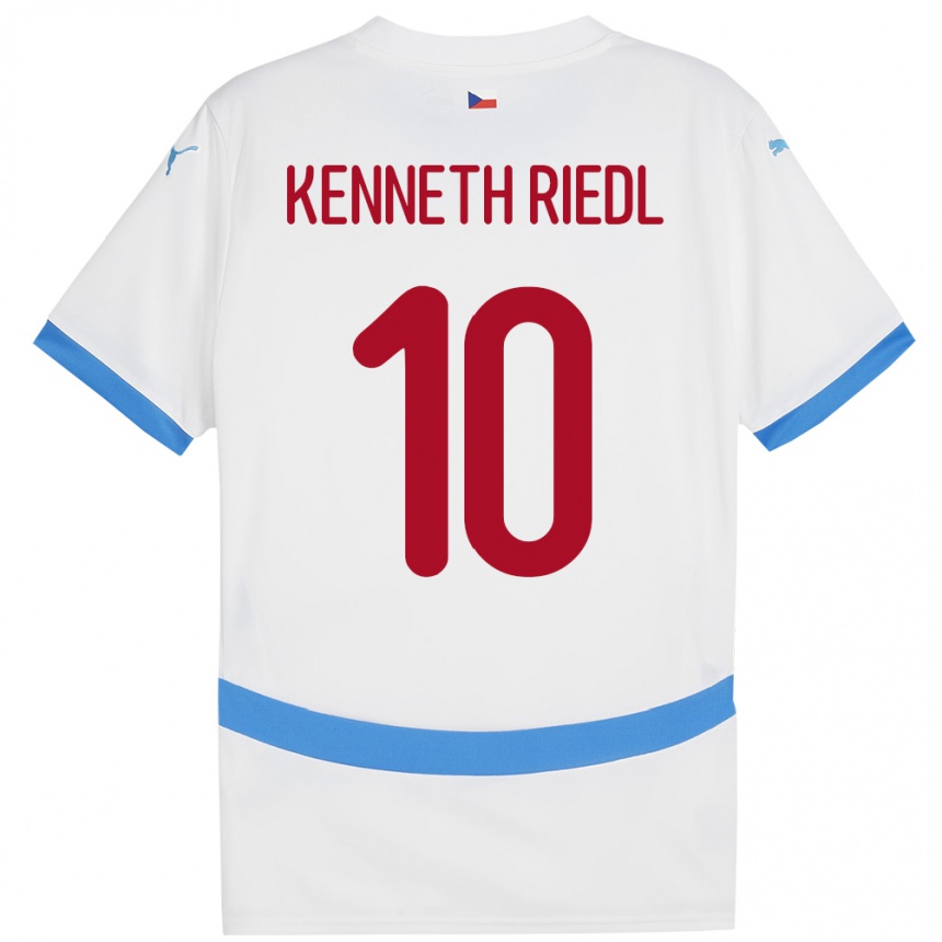 Hombre Fútbol Camiseta Chequia Victor Kenneth Riedl #10 Blanco 2ª Equipación 24-26 Argentina