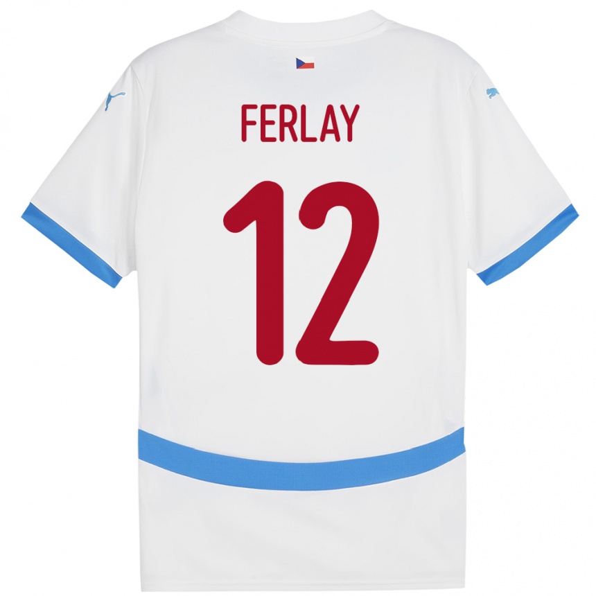 Hombre Fútbol Camiseta Chequia Ruben Ferlay #12 Blanco 2ª Equipación 24-26 Argentina