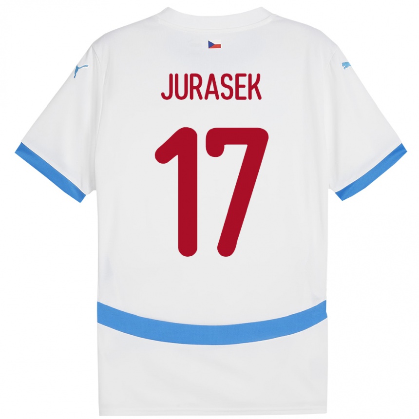 Hombre Fútbol Camiseta Chequia Patrik Jurasek #17 Blanco 2ª Equipación 24-26 Argentina