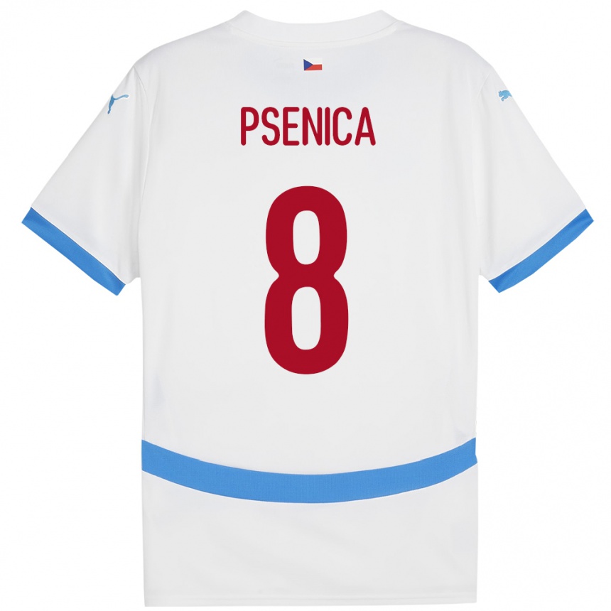 Hombre Fútbol Camiseta Chequia Jiri Psenica #8 Blanco 2ª Equipación 24-26 Argentina