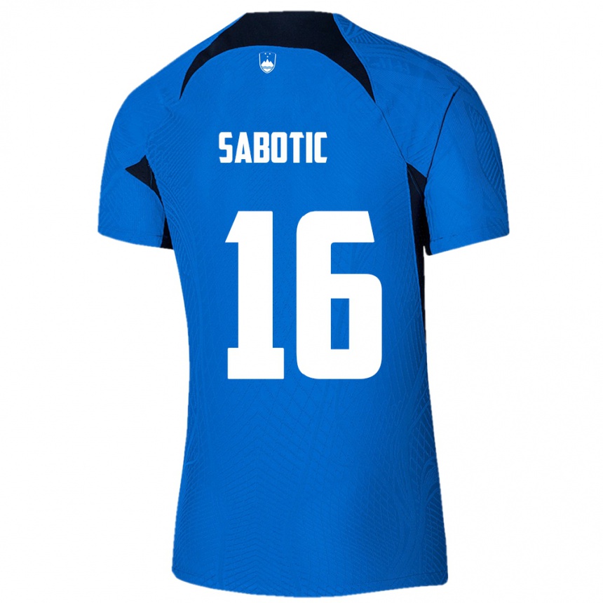 Hombre Fútbol Camiseta Eslovenia Tais Sabotic #16 Azul 2ª Equipación 24-26 Argentina