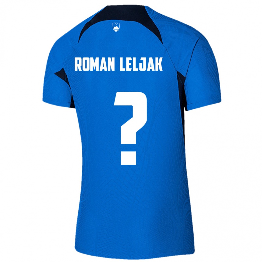 Hombre Fútbol Camiseta Eslovenia Nejc Roman Leljak #0 Azul 2ª Equipación 24-26 Argentina