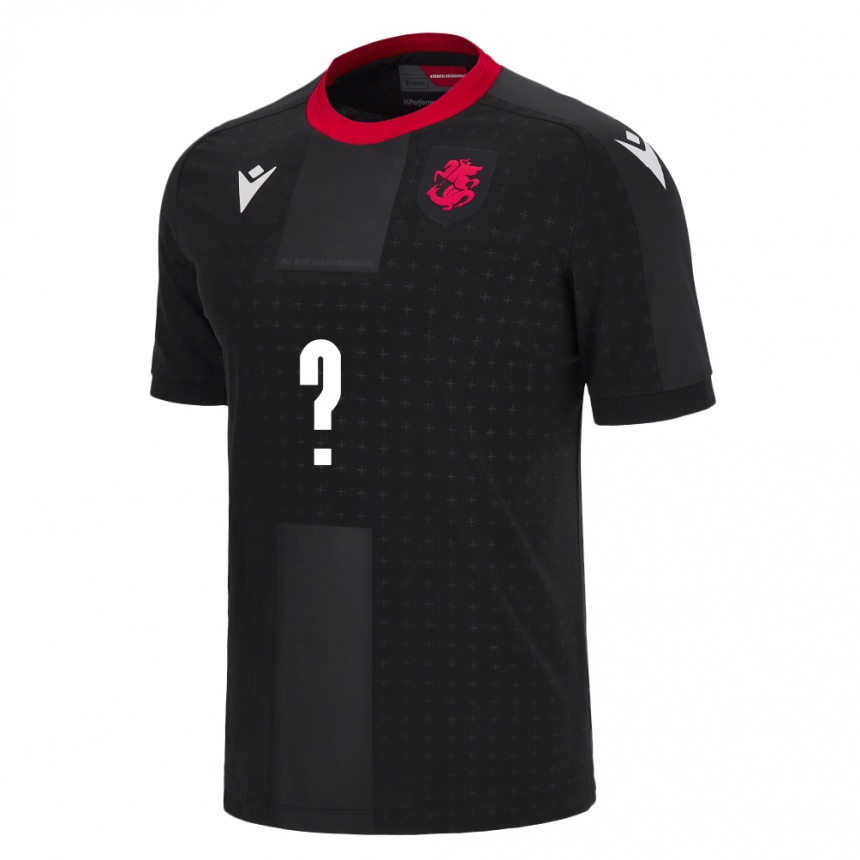 Hombre Fútbol Camiseta Georgia Iusib Mekhtievi #0 Negro 2ª Equipación 24-26 Argentina