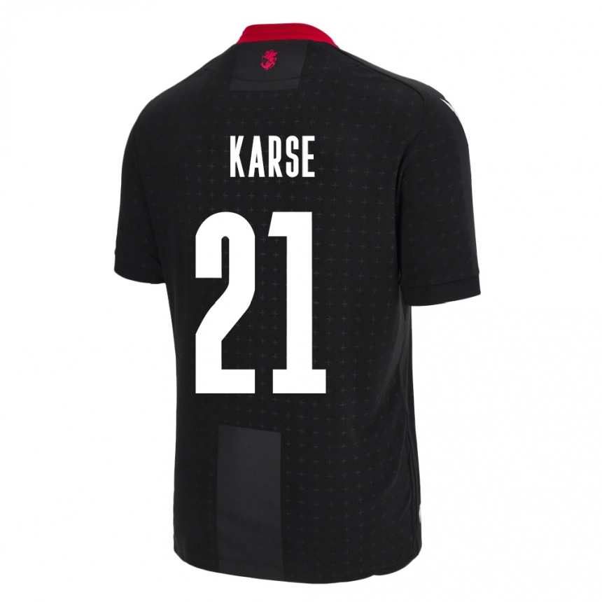 Hombre Fútbol Camiseta Georgia Karse #21 Negro 2ª Equipación 24-26 Argentina