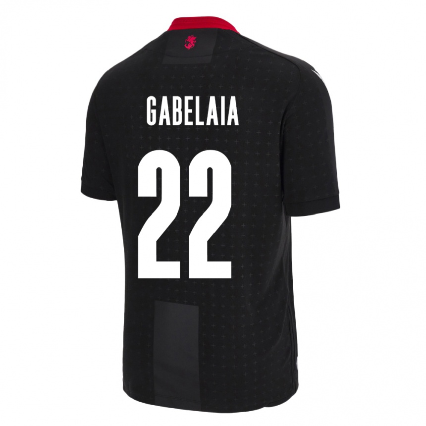 Hombre Fútbol Camiseta Georgia Svetalna Gabelaia #22 Negro 2ª Equipación 24-26 Argentina