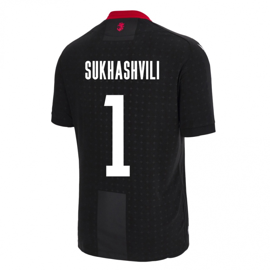 Hombre Fútbol Camiseta Georgia Teona Sukhashvili #1 Negro 2ª Equipación 24-26 Argentina