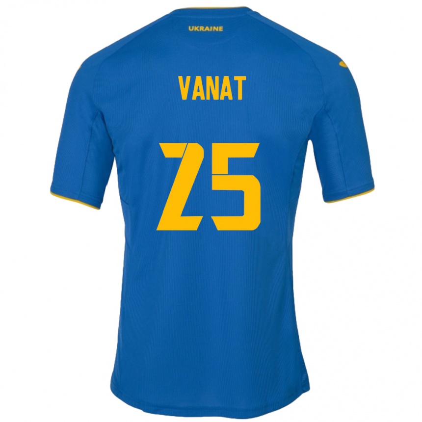 Hombre Fútbol Camiseta Ucrania Vladyslav Vanat #25 Azul 2ª Equipación 24-26 Argentina