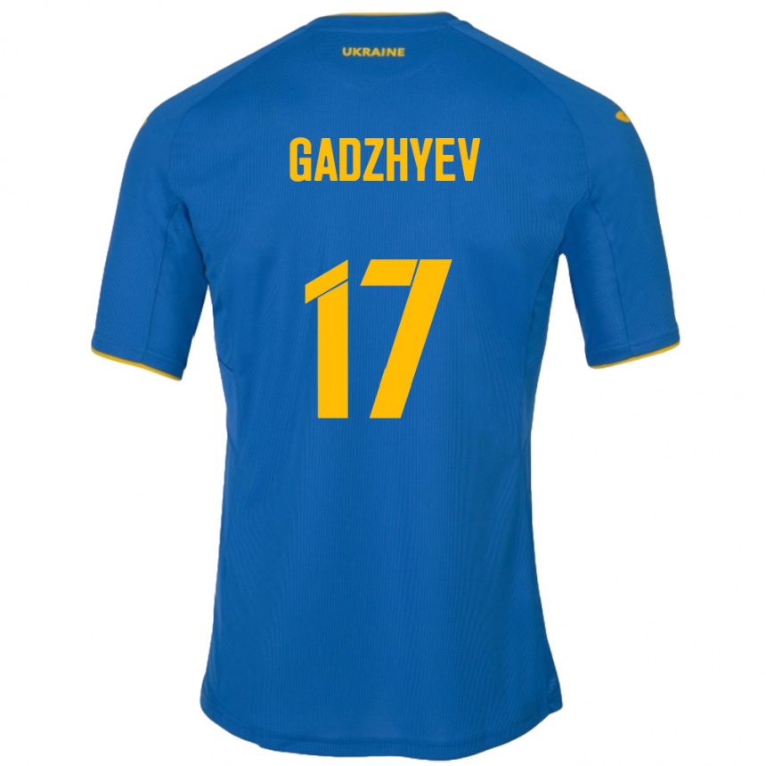 Hombre Fútbol Camiseta Ucrania Ramik Gadzhyev #17 Azul 2ª Equipación 24-26 Argentina