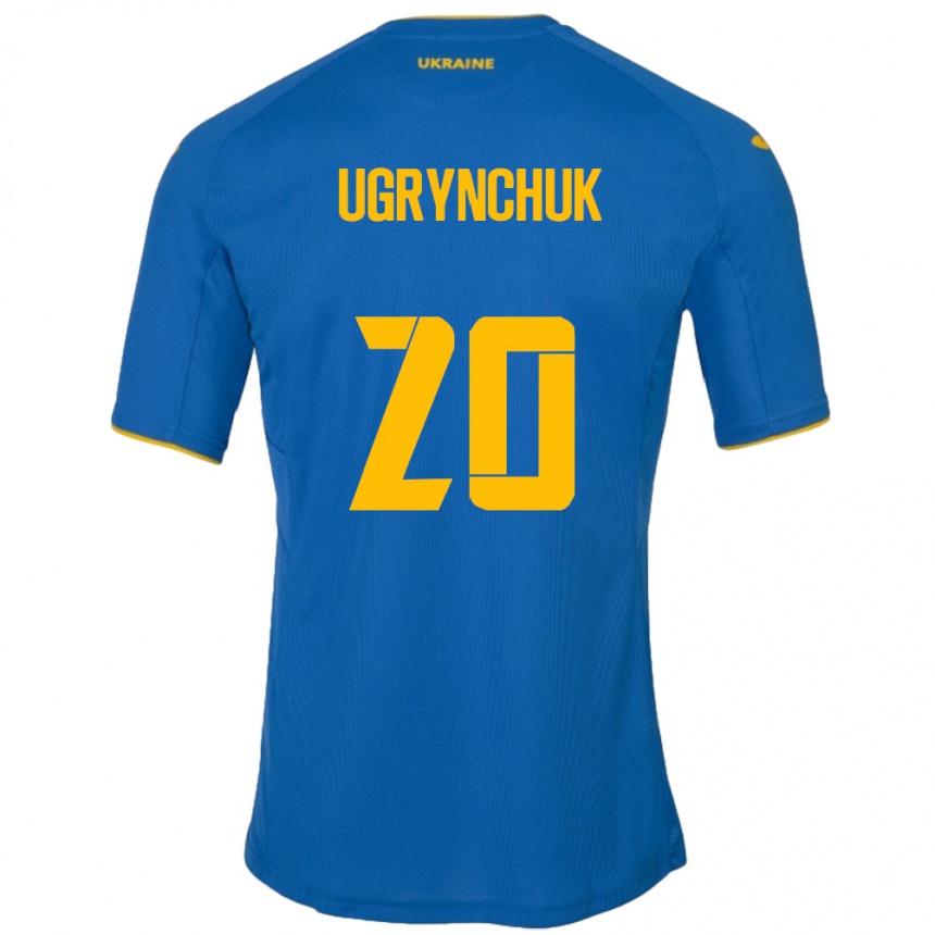 Hombre Fútbol Camiseta Ucrania Artem Ugrynchuk #20 Azul 2ª Equipación 24-26 Argentina