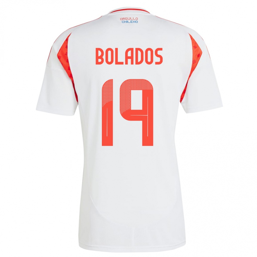 Hombre Fútbol Camiseta Chile Marcos Bolados #19 Blanco 2ª Equipación 24-26 Argentina