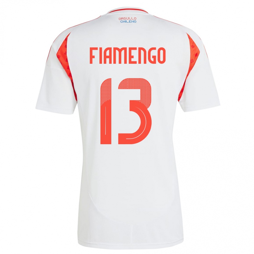 Hombre Fútbol Camiseta Chile Darko Fiamengo #13 Blanco 2ª Equipación 24-26 Argentina