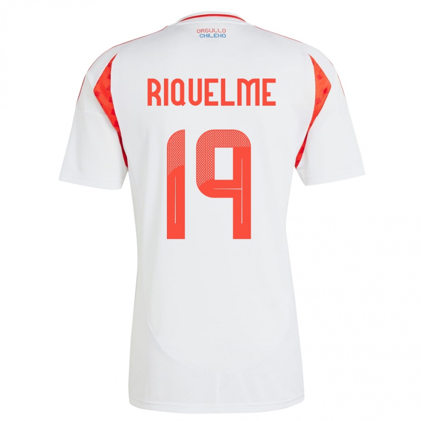 Hombre Fútbol Camiseta Chile Benjamín Riquelme #19 Blanco 2ª Equipación 24-26 Argentina