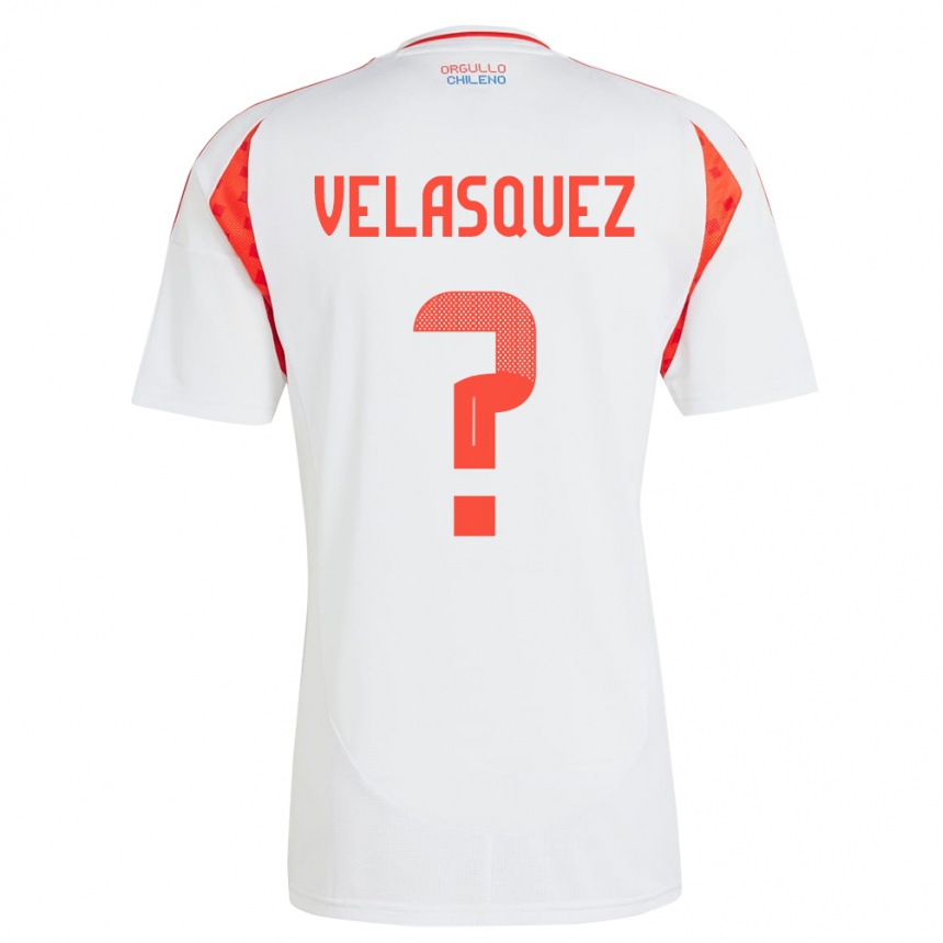 Hombre Fútbol Camiseta Chile Milovan Velásquez #0 Blanco 2ª Equipación 24-26 Argentina