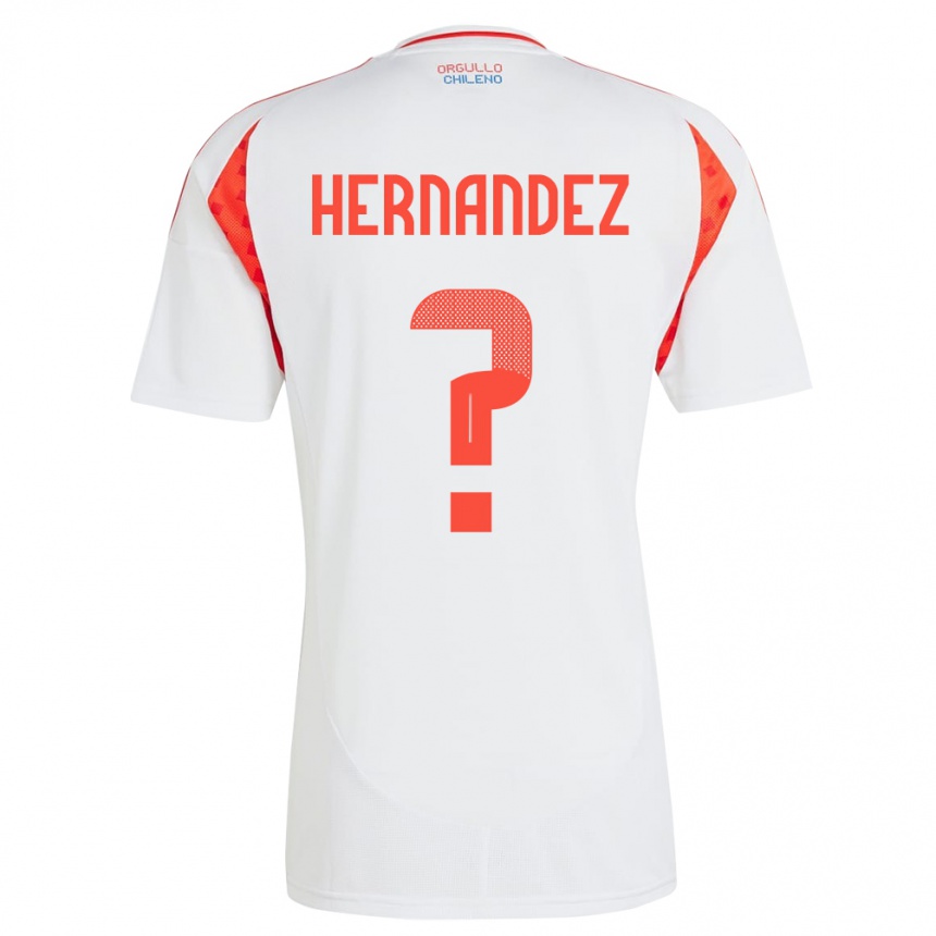 Hombre Fútbol Camiseta Chile Camilo Hernández #0 Blanco 2ª Equipación 24-26 Argentina