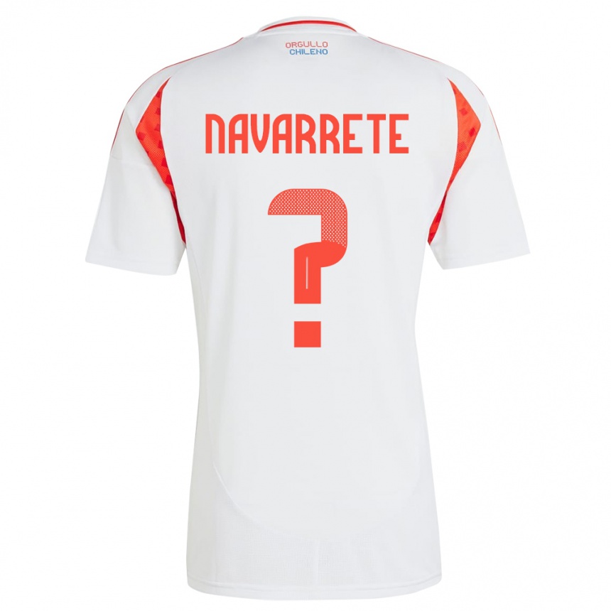 Hombre Fútbol Camiseta Chile Sebastián Navarrete #0 Blanco 2ª Equipación 24-26 Argentina