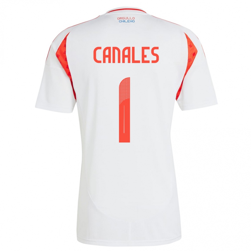 Hombre Fútbol Camiseta Chile Antonia Canales #1 Blanco 2ª Equipación 24-26 Argentina