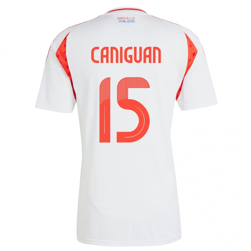 Hombre Fútbol Camiseta Chile Franchesca Caniguán #15 Blanco 2ª Equipación 24-26 Argentina