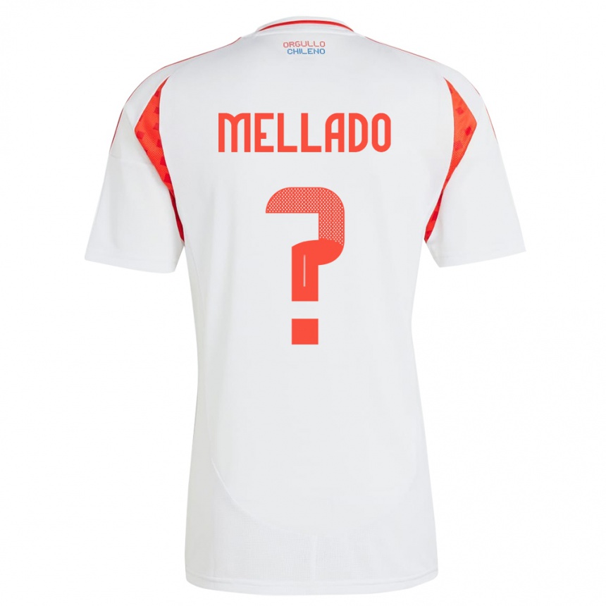 Hombre Fútbol Camiseta Chile Catalina Mellado #0 Blanco 2ª Equipación 24-26 Argentina