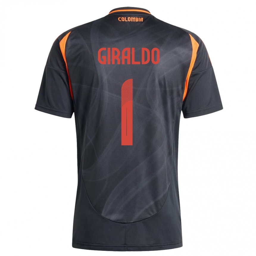 Hombre Fútbol Camiseta Colombia Natalia Giraldo #1 Negro 2ª Equipación 24-26 Argentina