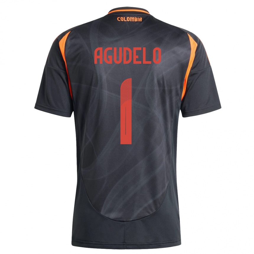 Hombre Fútbol Camiseta Colombia Luisa Agudelo #1 Negro 2ª Equipación 24-26 Argentina