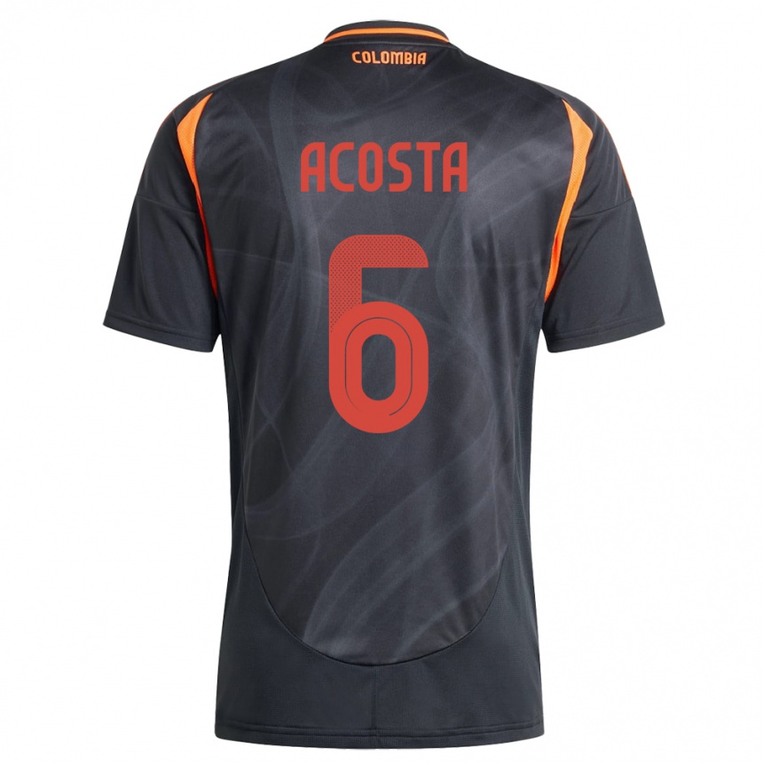 Hombre Fútbol Camiseta Colombia Viviana Acosta #6 Negro 2ª Equipación 24-26 Argentina