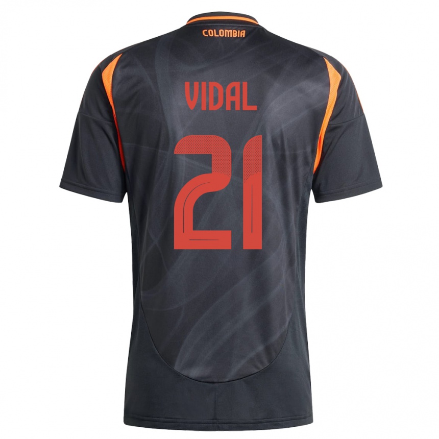 Hombre Fútbol Camiseta Colombia Ingrid Vidal #21 Negro 2ª Equipación 24-26 Argentina