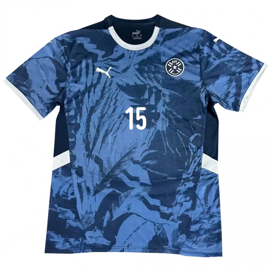 Hombre Fútbol Camiseta Paraguay Éver Coronel #15 Azul 2ª Equipación 24-26 Argentina