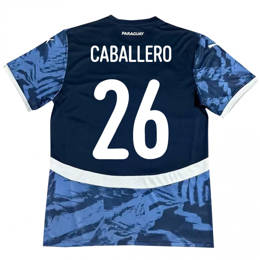 Hombre Fútbol Camiseta Paraguay Hernesto Caballero #26 Azul 2ª Equipación 24-26 Argentina