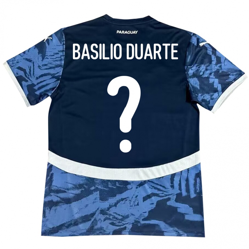 Hombre Fútbol Camiseta Paraguay Basilio Duarte #0 Azul 2ª Equipación 24-26 Argentina