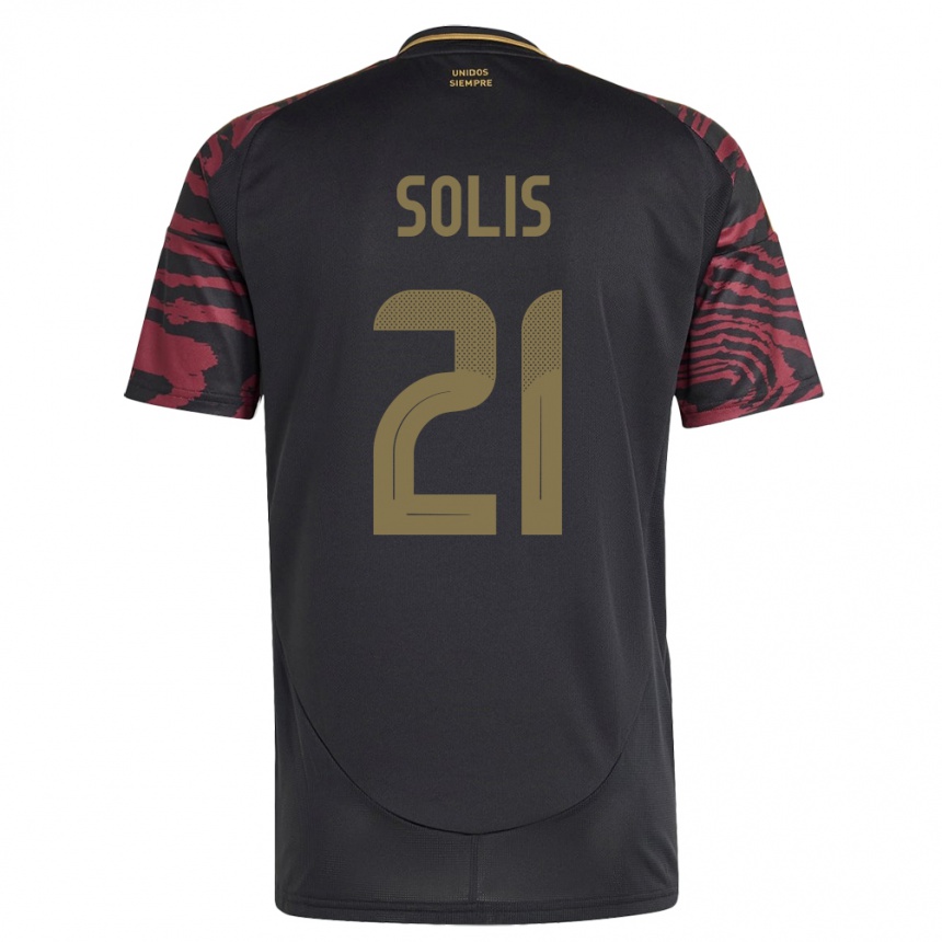 Hombre Fútbol Camiseta Perú Renato Solís #21 Negro 2ª Equipación 24-26 Argentina