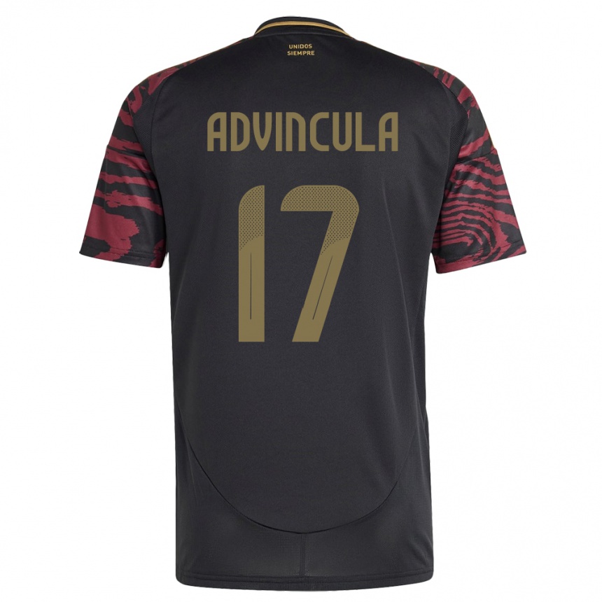 Hombre Fútbol Camiseta Perú Luis Advíncula #17 Negro 2ª Equipación 24-26 Argentina