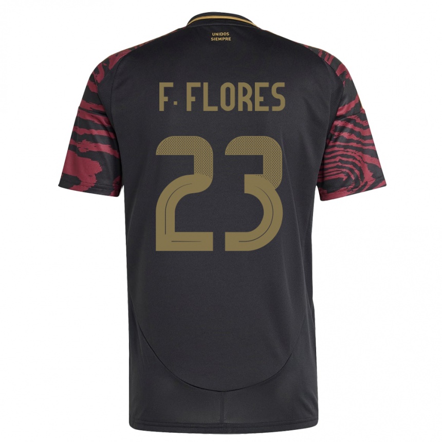 Hombre Fútbol Camiseta Perú Franchesco Flores #23 Negro 2ª Equipación 24-26 Argentina