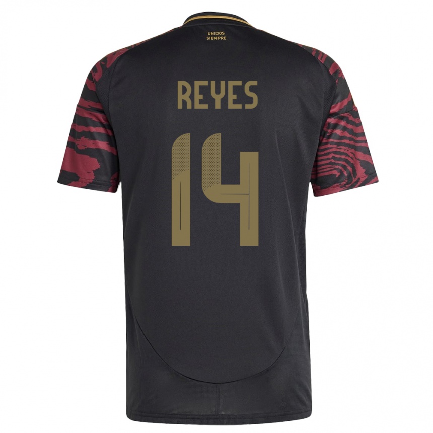 Hombre Fútbol Camiseta Perú Alison Reyes #14 Negro 2ª Equipación 24-26 Argentina