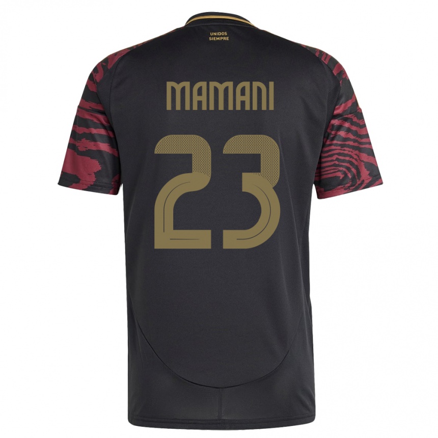 Hombre Fútbol Camiseta Perú Julia Mamani #23 Negro 2ª Equipación 24-26 Argentina