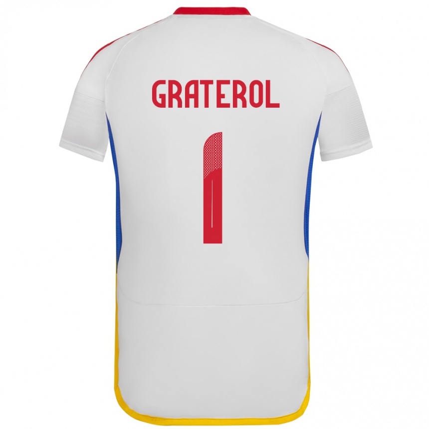 Hombre Fútbol Camiseta Venezuela Joel Graterol #1 Blanco 2ª Equipación 24-26 Argentina